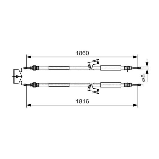 1 987 482 019 Cable, parking brake