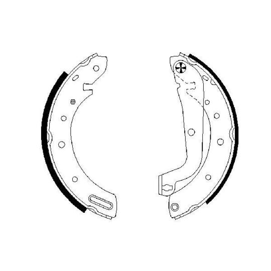 0 986 487 583 Brake Shoe Set
