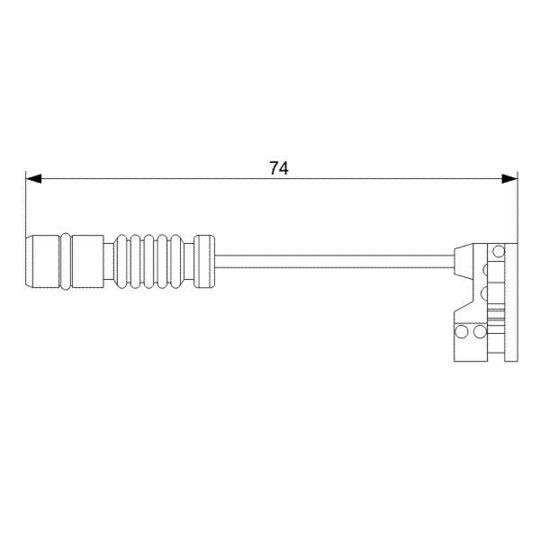 1 987 473 008 Warning Contact, brake pad wear