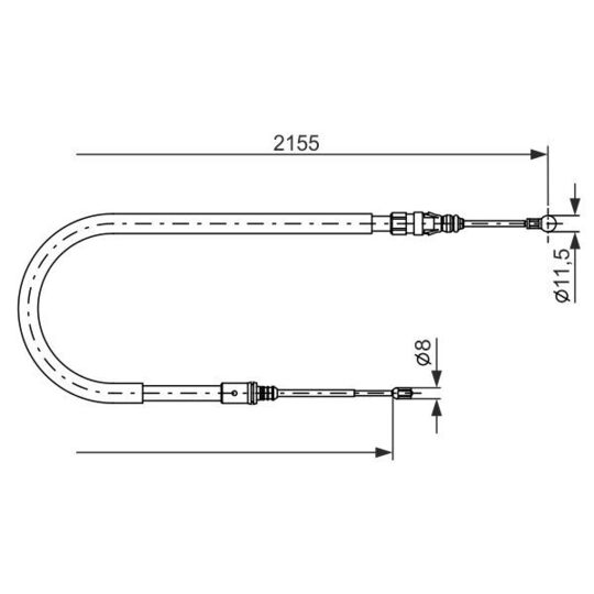 1 987 477 994 Cable, parking brake
