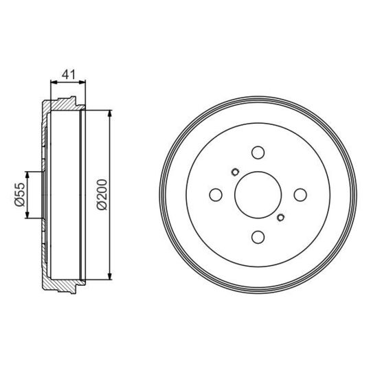 0 986 477 199 Brake Drum