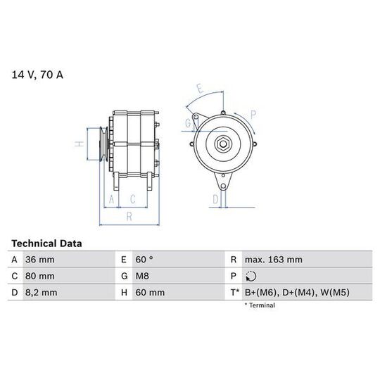 0 986 034 470 Alternator