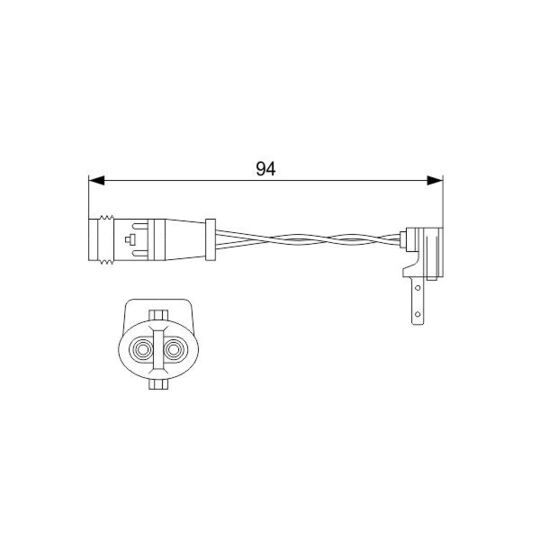 1 987 474 553 Warning Contact, brake pad wear