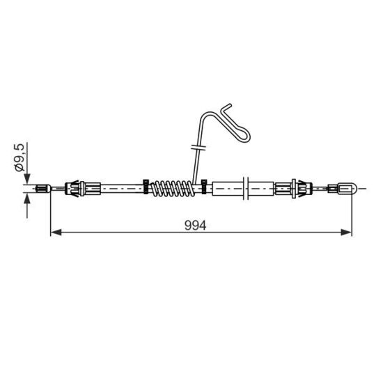 1 987 482 882 Cable, parking brake
