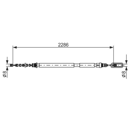 1 987 477 569 Cable, parking brake