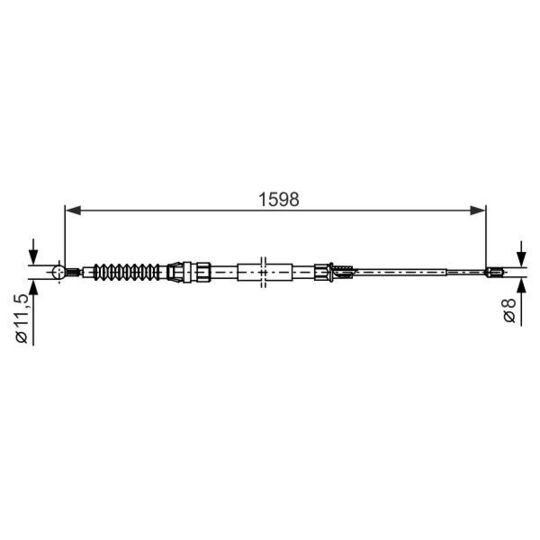 1 987 482 379 Cable, parking brake