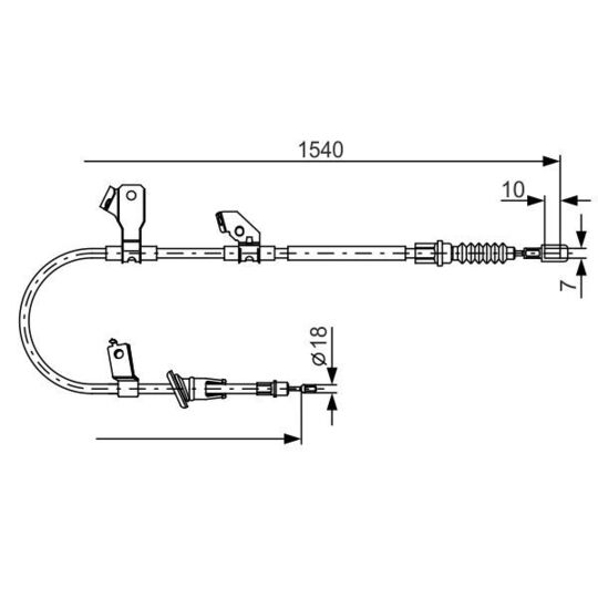 1 987 482 271 Cable, parking brake