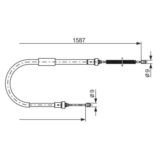 1 987 477 965 Cable, parking brake
