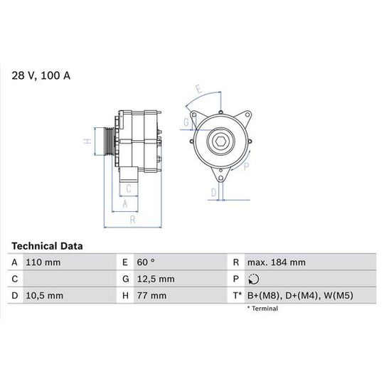 0 986 041 030 Alternator