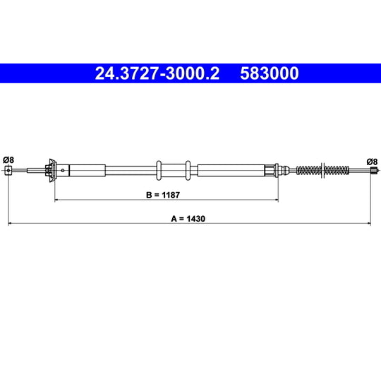 24.3727-3000.2 Cable, parking brake