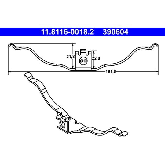 11.8116-0018.2 Spring, brake caliper
