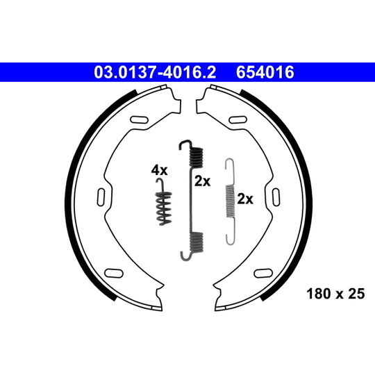 03.0137-4016.2 Brake Shoe Set, parking brake