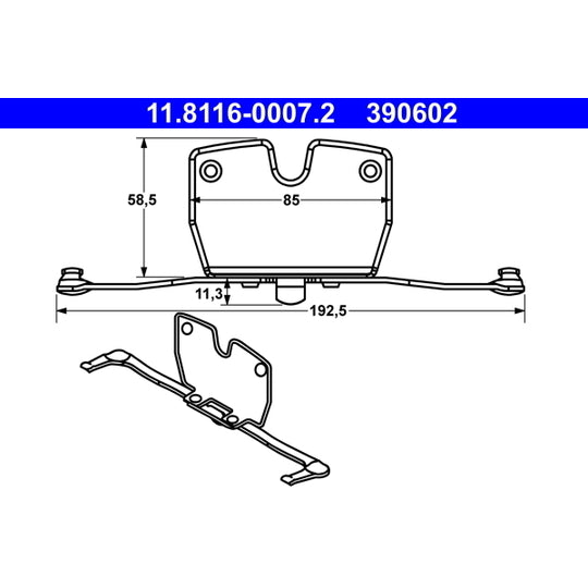 11.8116-0007.2 Spring, brake caliper