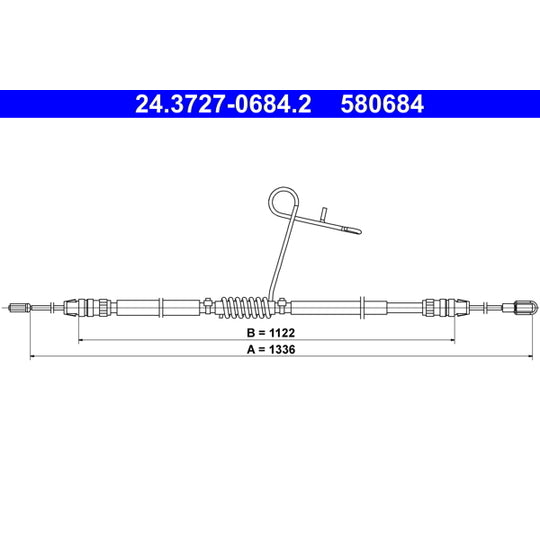 24.3727-0684.2 Cable, parking brake