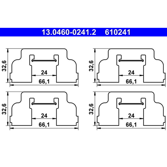 13.0460-0241.2 Accessory Kit, disc brake pad