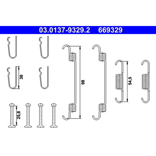 03.0137-9329.2 Accessory Kit, parking brake shoes