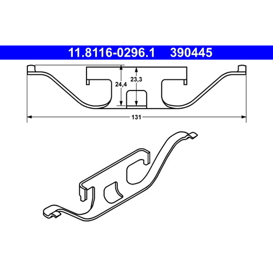 11.8116-0296.1 Spring, brake caliper