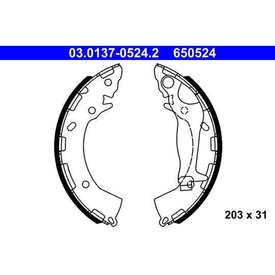 03.0137-0524.2 Brake Shoe Set