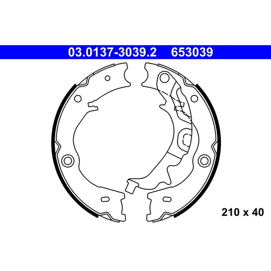 03.0137-3039.2 Brake Shoe Set, parking brake
