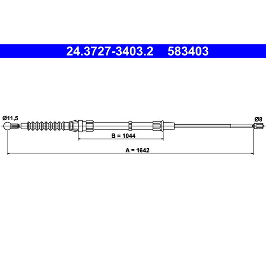 24.3727-3403.2 Cable, parking brake
