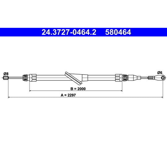 24.3727-0464.2 Cable, parking brake