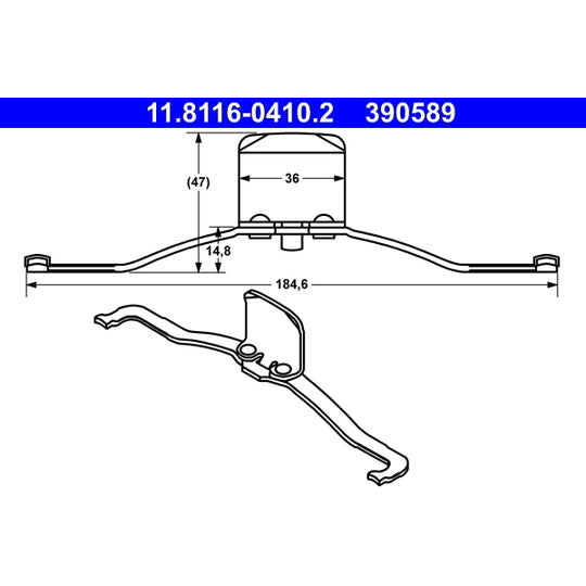 11.8116-0410.2 Spring, brake caliper