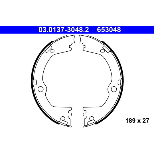 03.0137-3048.2 Brake Shoe Set, parking brake