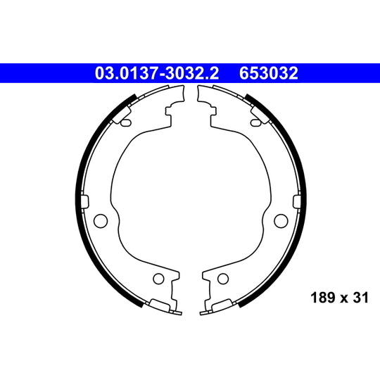 03.0137-3032.2 Brake Shoe Set, parking brake