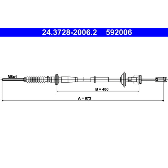 24.3728-2006.2 Clutch Cable