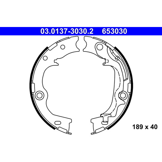 03.0137-3030.2 Brake Shoe Set, parking brake