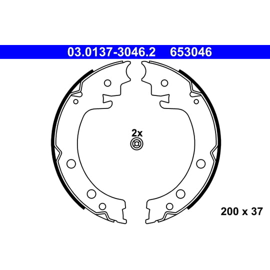 03.0137-3046.2 Brake Shoe Set, parking brake