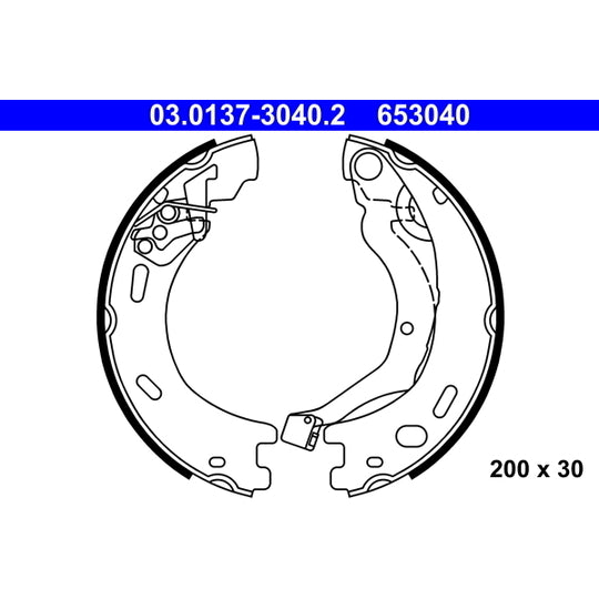 03.0137-3040.2 Brake Shoe Set, parking brake