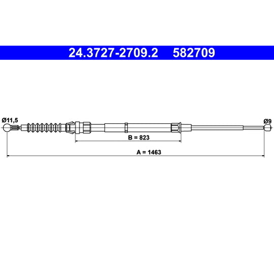 24.3727-2709.2 Cable, parking brake