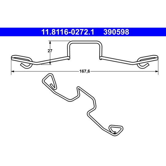 11.8116-0272.1 Spring, brake caliper