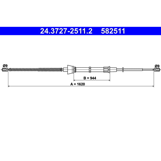 24.3727-2511.2 Cable, parking brake