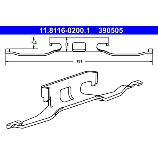 11.8116-0200.1 Spring, brake caliper