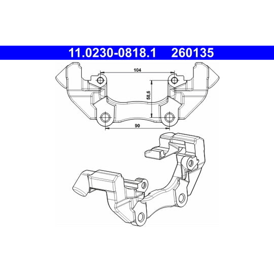 11.0230-0818.1 Carrier, brake caliper