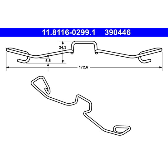 11.8116-0299.1 Spring, brake caliper