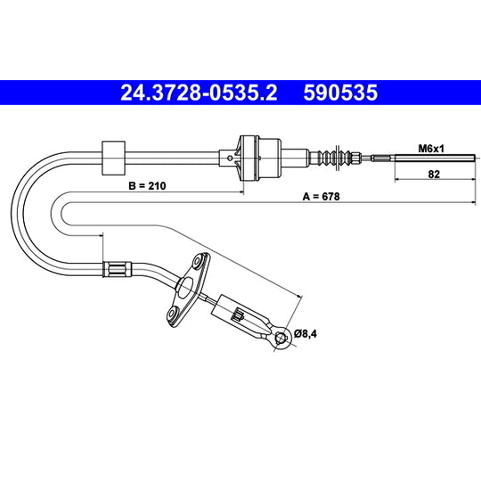 24.3728-0535.2 Clutch Cable