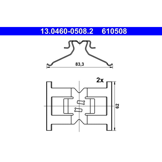 13.0460-0508.2 Accessory Kit, disc brake pad