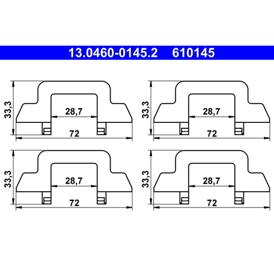 13.0460-0145.2 Accessory Kit, disc brake pad