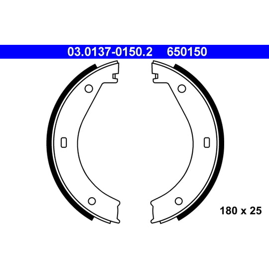 03.0137-0150.2 Brake Shoe Set, parking brake