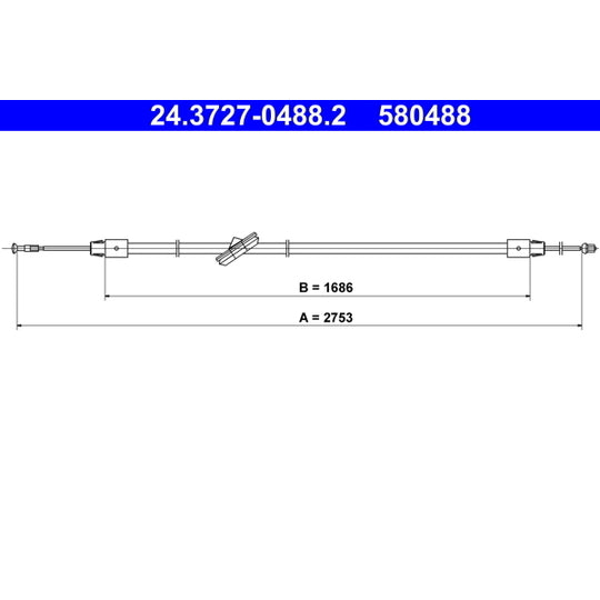 24.3727-0488.2 Cable, parking brake