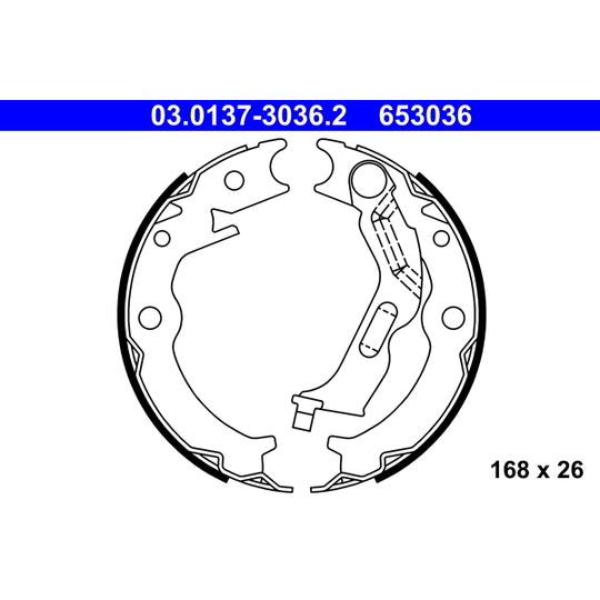 03.0137-3036.2 Brake Shoe Set, parking brake