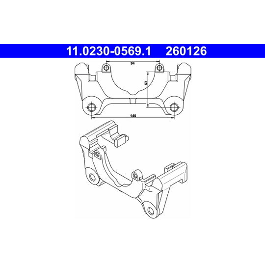 11.0230-0569.1 Carrier, brake caliper