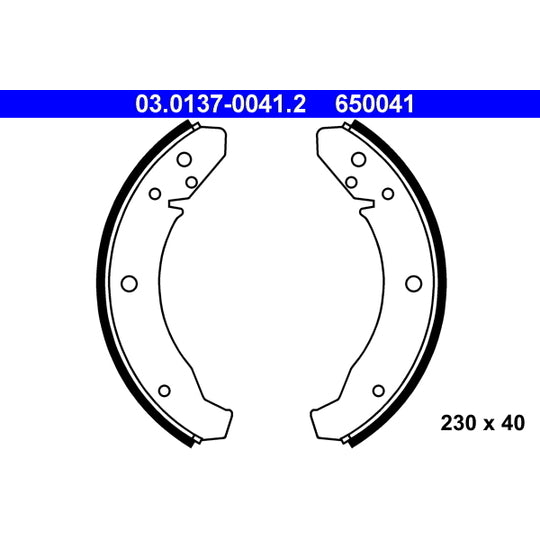 03.0137-0041.2 Brake Shoe Set