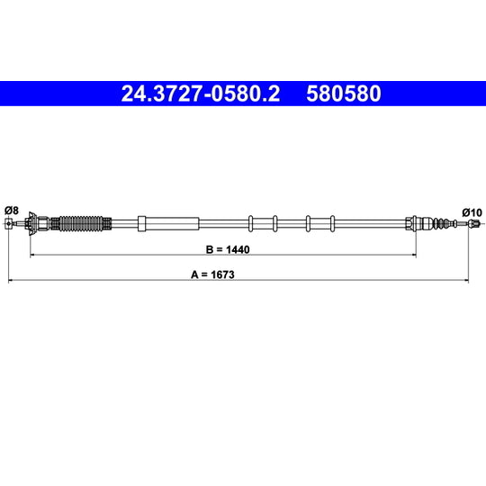 24.3727-0580.2 Cable, parking brake