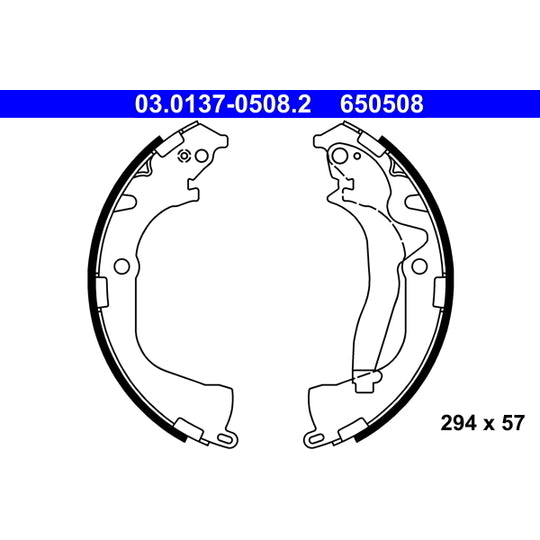 03.0137-0508.2 Brake Shoe Set