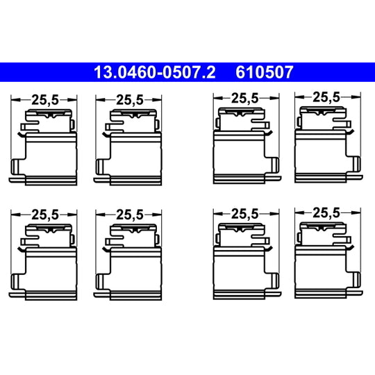 13.0460-0507.2 Accessory Kit, disc brake pad