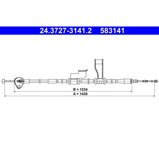 24.3727-3141.2 Cable, parking brake